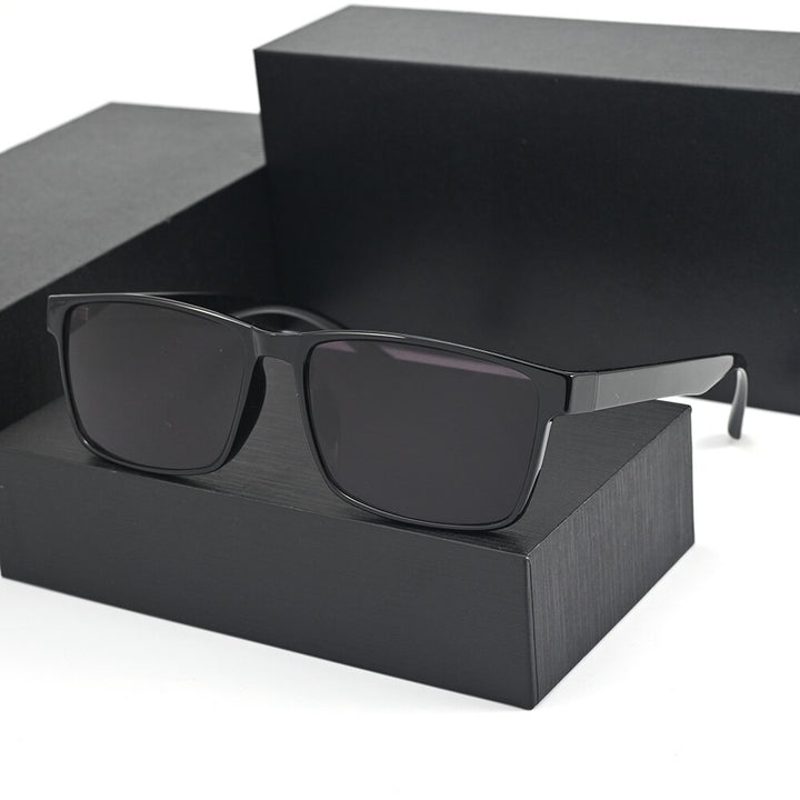 Cubojue Unisex Full Rim Oversized Square Tr 90 Titanium Polarized Sunglasses 2257 Sunglasses Cubojue shiny black black polarized 