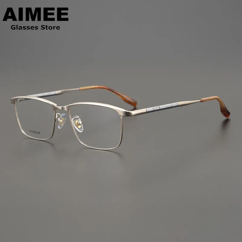 Aimee Unisex Full Rim Square Titanium Eyeglasses 6119 Full Rim Aimee   