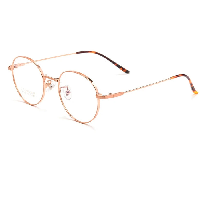 Yimaruili Women's Full Rim Small Oval Round Titanium Eyeglasses 360381