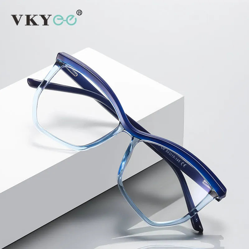 Vicky Unisex Full Rim Square Tr 90 Stainless Steel Reading Glasses 2161 Reading Glasses Vicky   