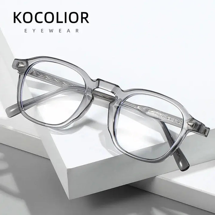 Kocolior 280091 Unisex Tr 90 Alloy Full Rim Oval Round Frames FuzWeb