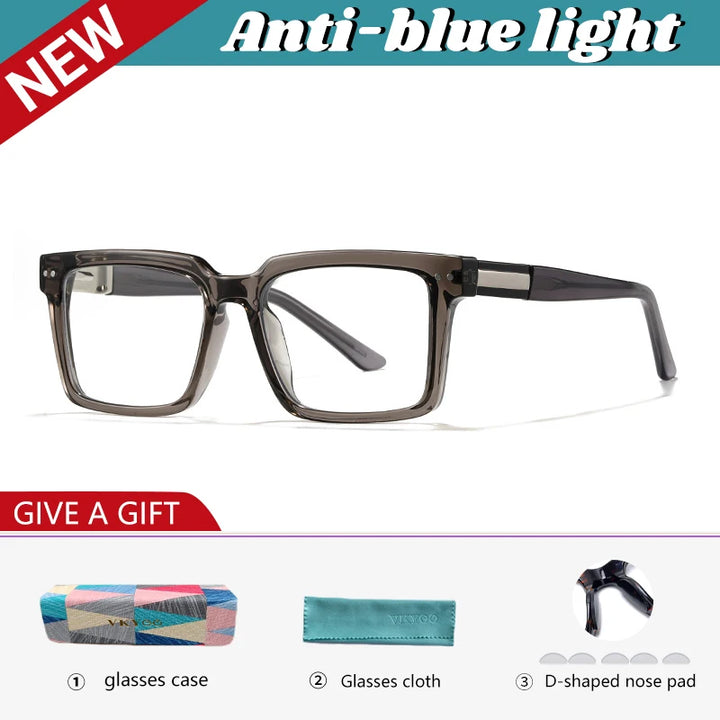 Vicky Unisex Full Rim Square Tr 90 Alloy Reading Glasses 360033