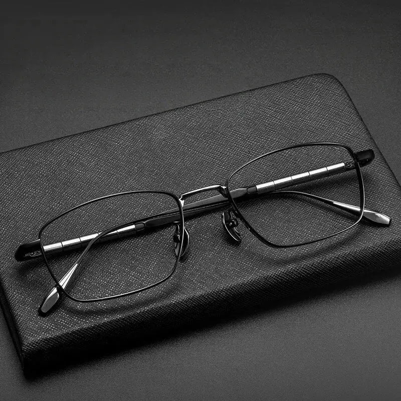 Gmei 790200 Men's Full Rim Polygon Square Titanium Frames FuzWeb