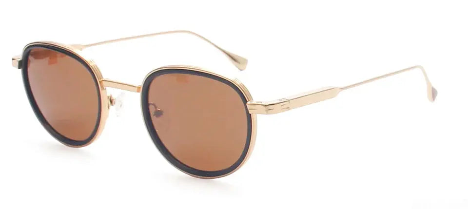 Esnbie 252041 Unisex Full Rim Oval Round Acetate Alloy Sunglasses FuzWeb