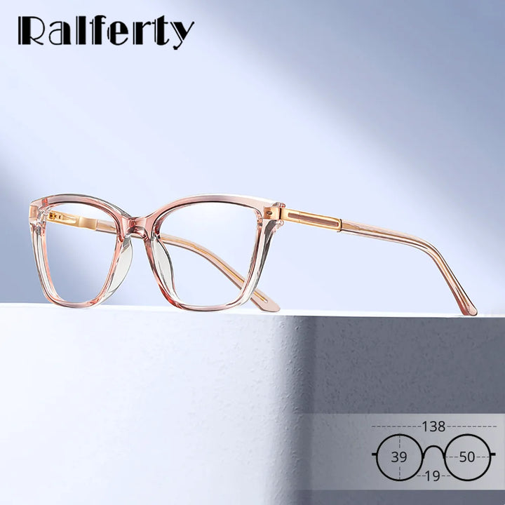 Ralferty Women's Full Rim Butterfly Tr 90 Titanium Eyeglasses 882286