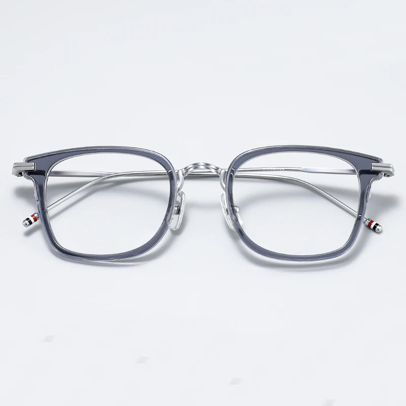 Black Mask Unisex Full Rim Square Alloy Eyeglasses Bmt905 Full Rim Black Mask Gray  