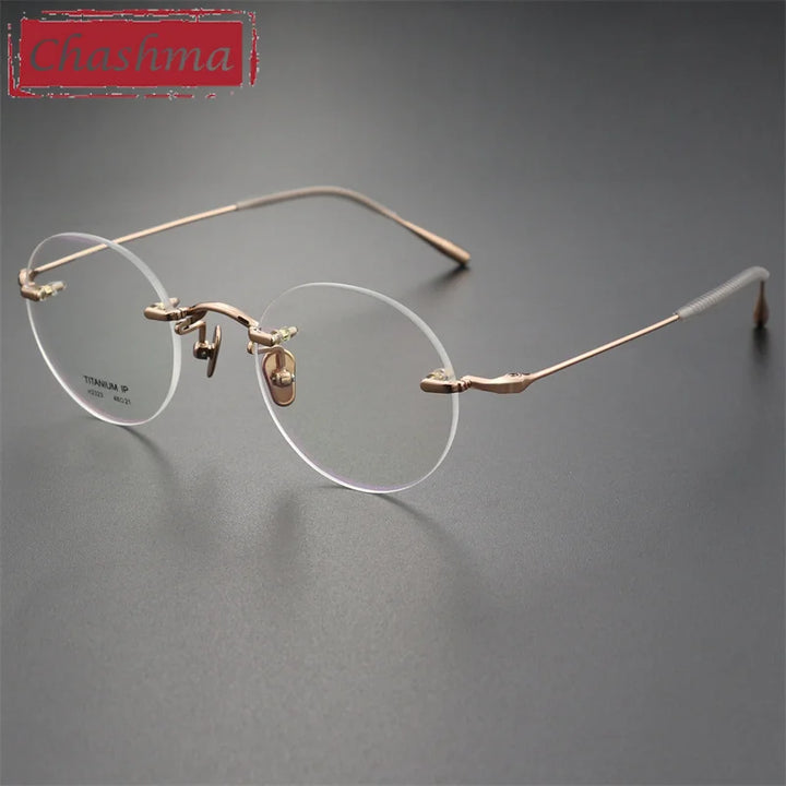 Chashma Women's Rimless Round Titanium Eyeglasses 882323.