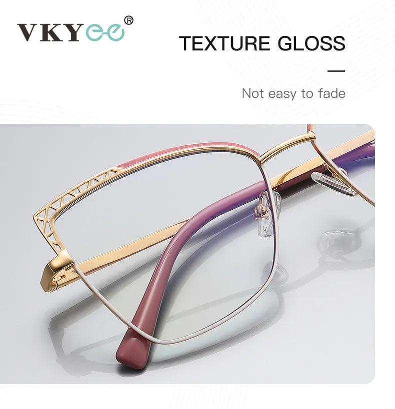 Vicky Women's Full Rim Square Alloy Reading Glasses 3106 Reading Glasses Vicky   