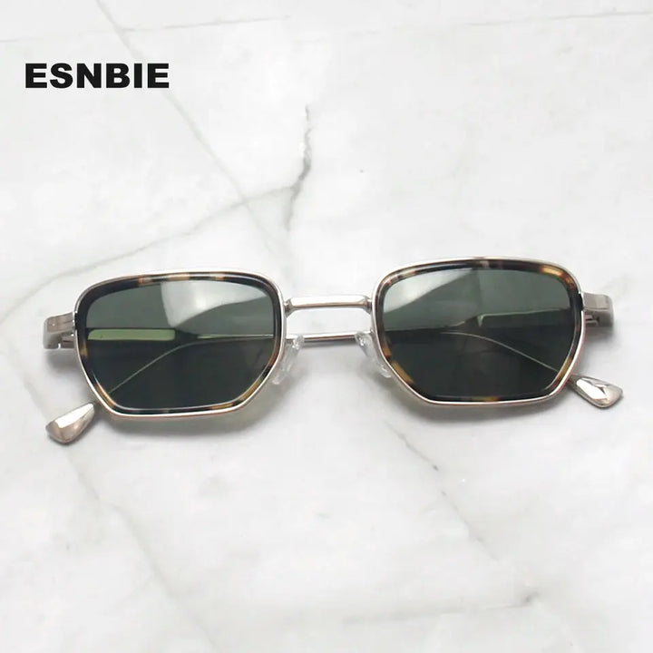 Esnbie 252051 Womens Full Rim Polygon Square Acetate Alloy Sunglasses — view 1 | Esnbie at FuzWeb