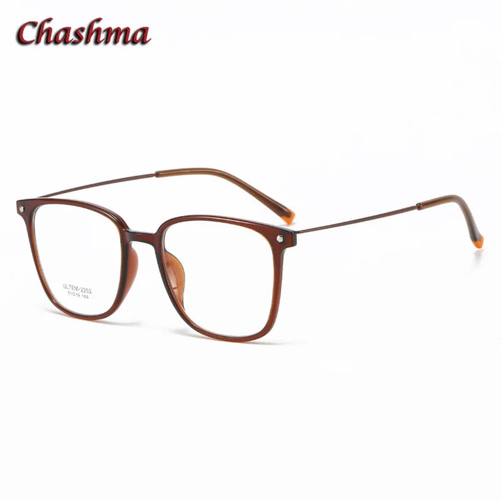 Chashma Ochki Women's Full Rim Square Ultem Alloy Eyeglasses 32252