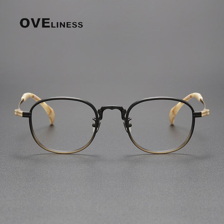 Oveliness Unisex Full Rim Square Titanium Eyeglasses 80866 Full Rim Oveliness   