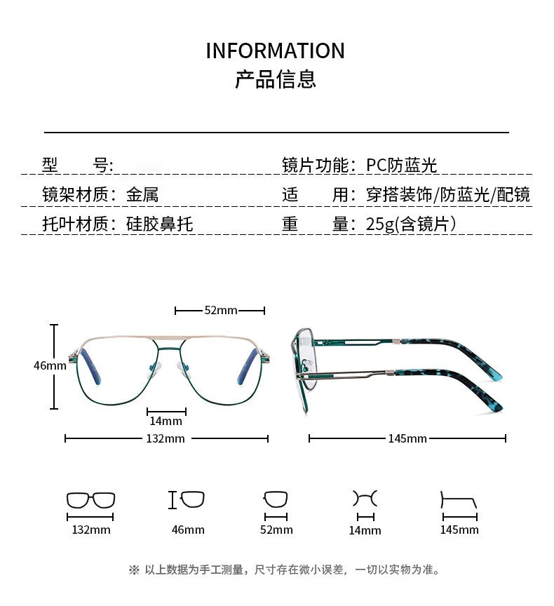 CCspace Women's Full Rim Oval Double Bridge Tr 90 Titanium Reading Glasses 312739