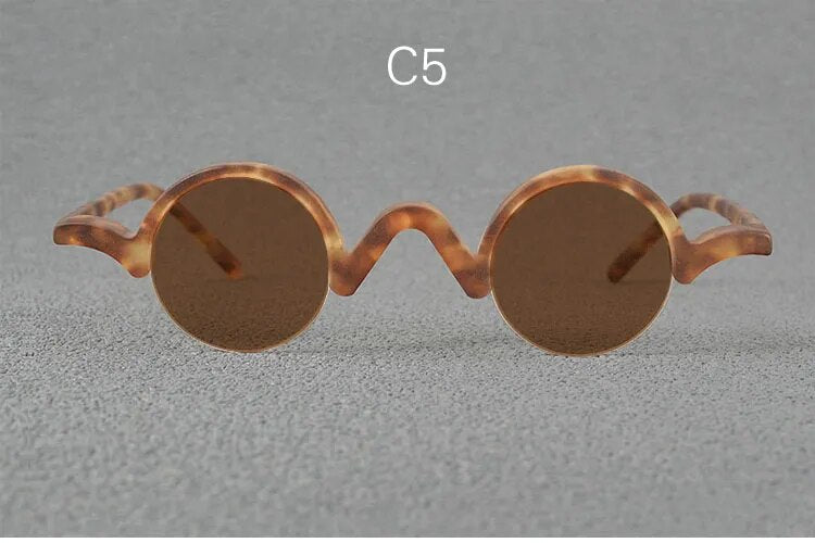 Yujo Unisex Semi Rim Round Acetate Polarized Sunglasses 35mm Sunglasses Yujo C5 China 