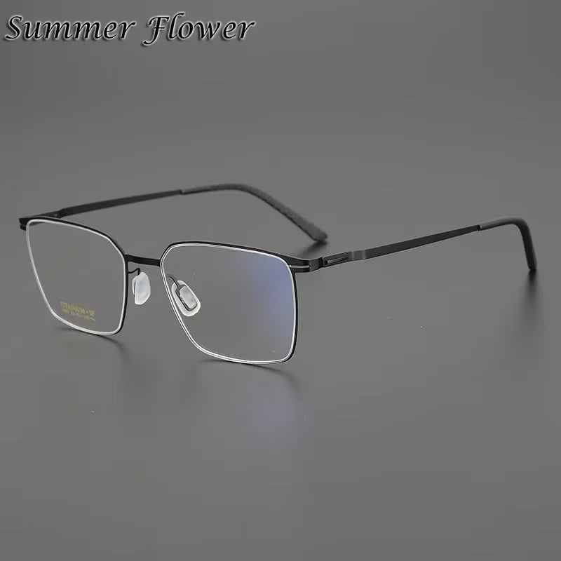 Summer Flower Women's Full Rim Square Titanium Eyeglasses 99037