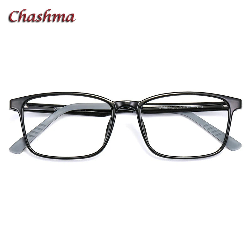 Chashma Ochki Unisex Full Rim Square Tr 90 Titanium Eyeglasses 36610