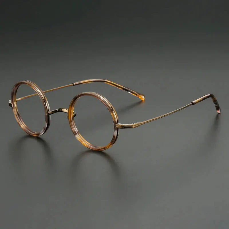 Aror Women's Full Rim Round Acetate Titanium Eyeglasses 689003.