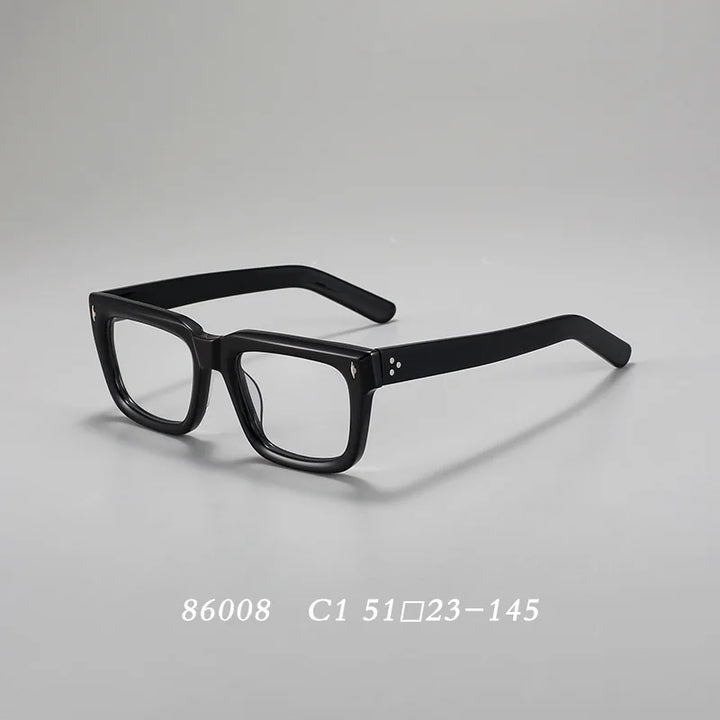 Hdcrafter 86008-1 unisex square acetate prescription eyeglasses — view 14