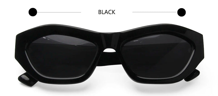 Esnbie Unisex Full Rim Oval Square Thick Acetate Sunglasses 230331