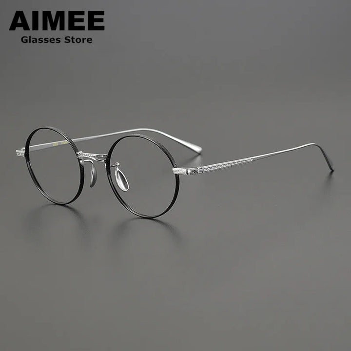 Aimee Women's Full Rim Oval Round Titanium Eyeglasses 18005