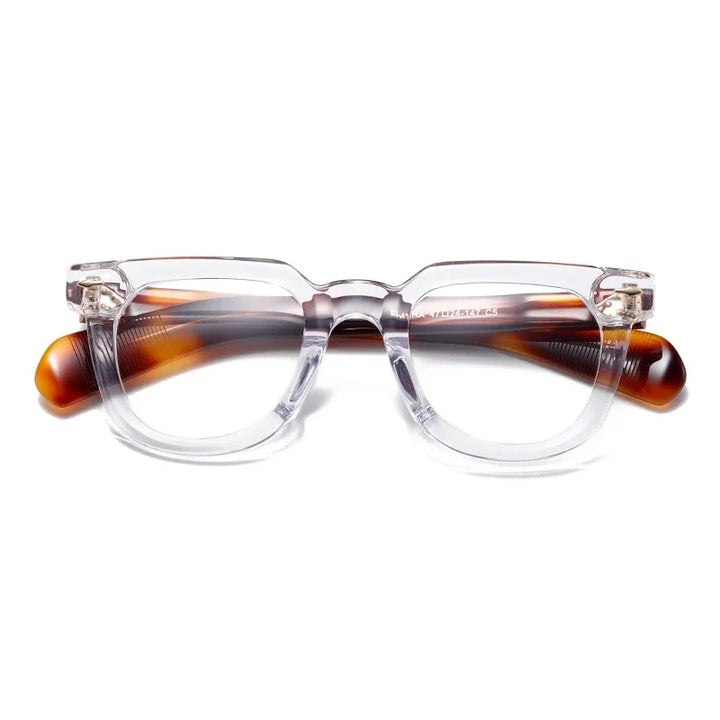 Aror Unisex Full Rim Square Thick Acetate Eyeglasses 14747