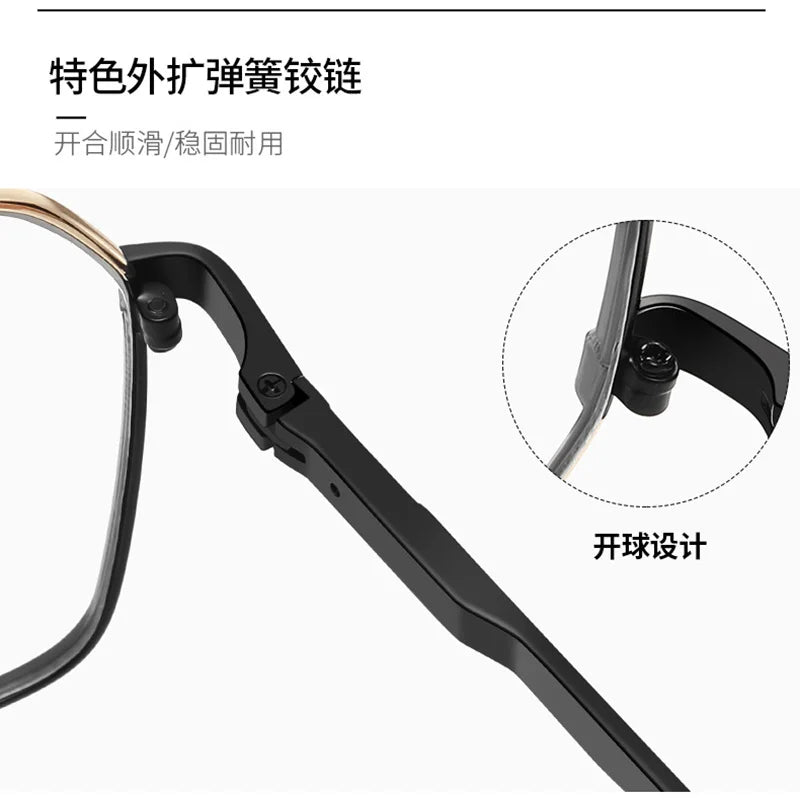 Reven Jate Unisex Full Rim Big Alloy Prescription Eyeglasses 91387 - view 6