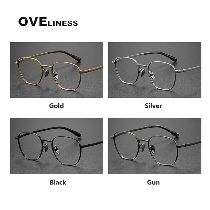 Oveliness Unisex Full Rim Square Titanium Eyeglasses 6014 Full Rim Oveliness   