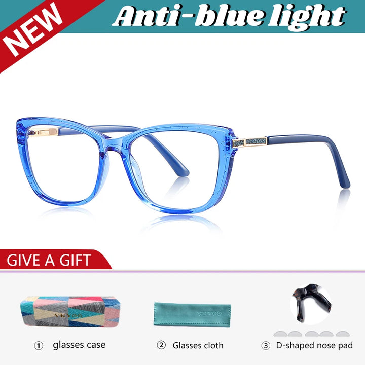 Vicky Women's Full Rim Cat Eye Tr 90 Titanium Reading Glasses 72246