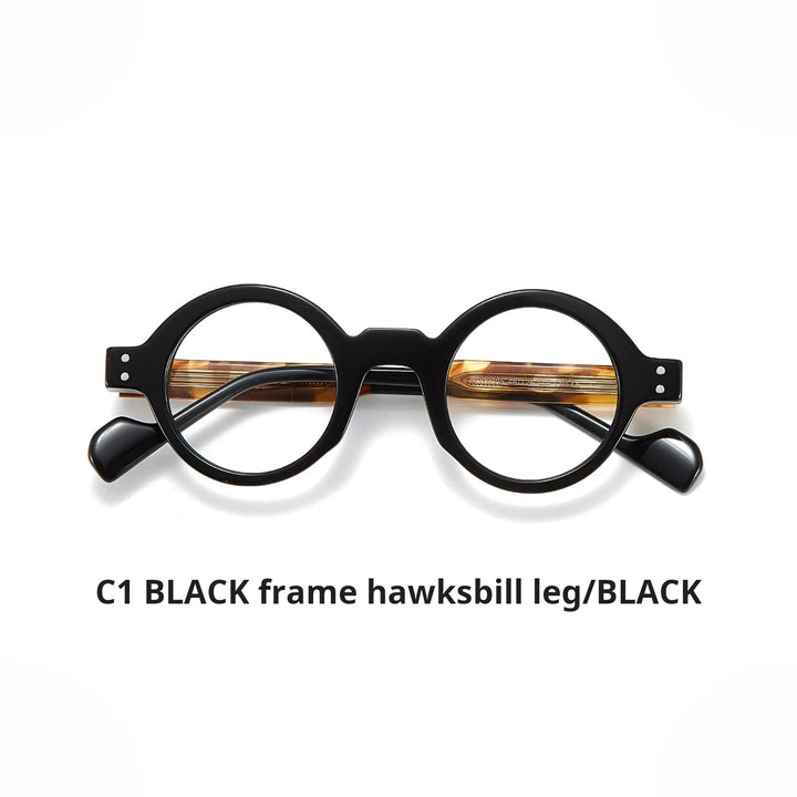 Momoja Unisex Full Rim Round Acetate Eyeglasses 90265