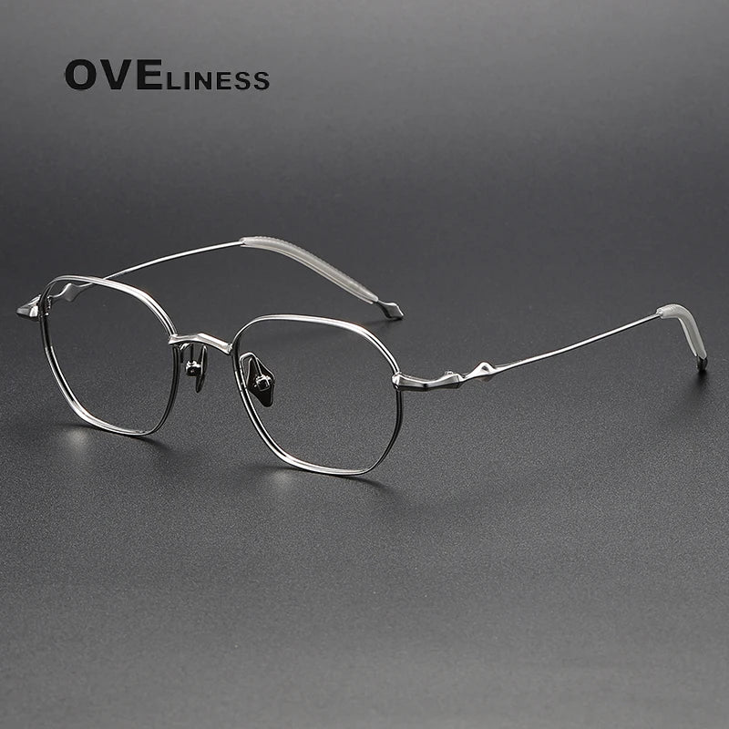 Oveliness Unisex Full Rim Square Titanium Acetate Eyeglasses 94986