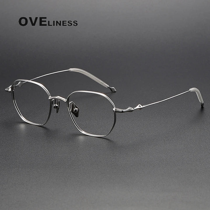 Oveliness Unisex Full Rim Square Titanium Acetate Eyeglasses 94986