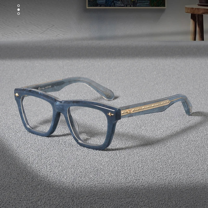 Nobler Unisex Full Rim Square Thick Acetate Eyeglasses 51090