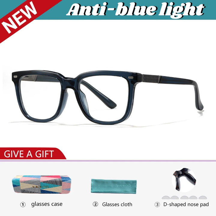 Vicky Unisex Full Rim Square Tr 90 Alloy Reading Glasses 360030