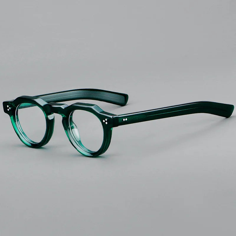 Black Mask Unisex Full Rim Round Acetate Eyeglasses BM-S8153