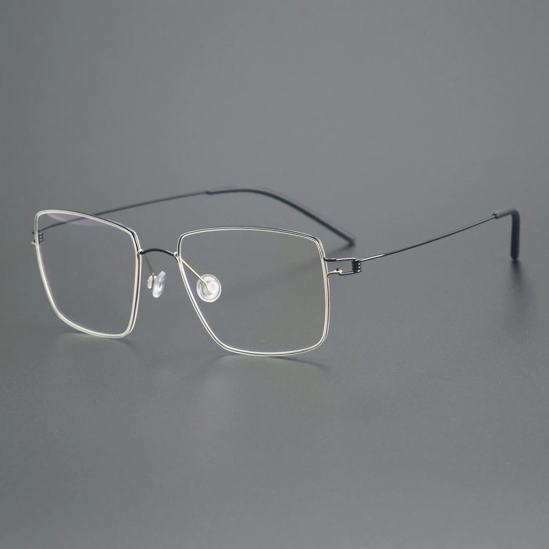 Bobbie Unisex Full Rim Square Screwless Titanium Eyeglasses 544218