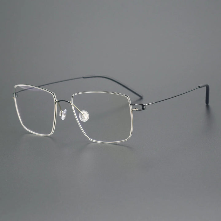 Bobbie Unisex Full Rim Square Screwless Titanium Eyeglasses 544218