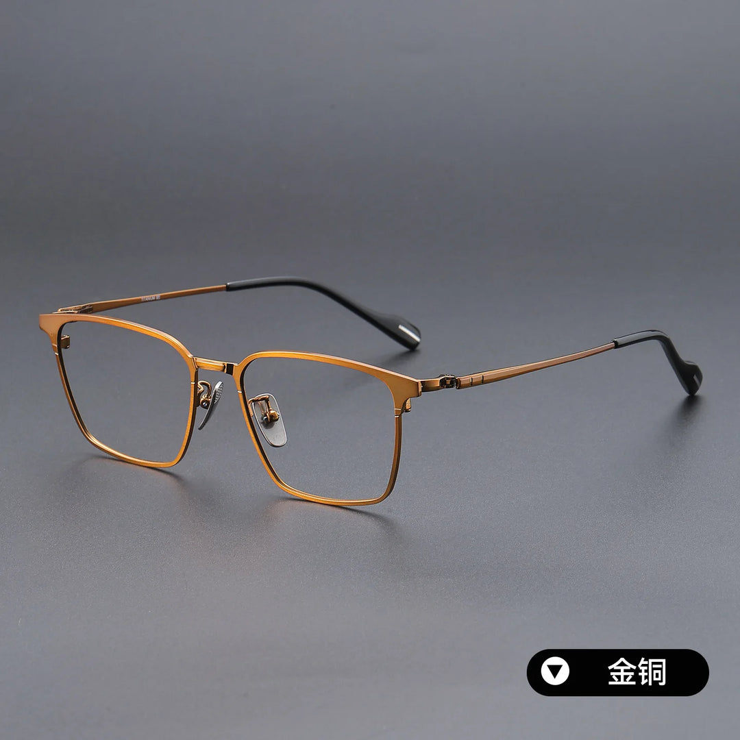 Bclear Unisex Full Rim Square Titanium Eyeglasses SM-70801