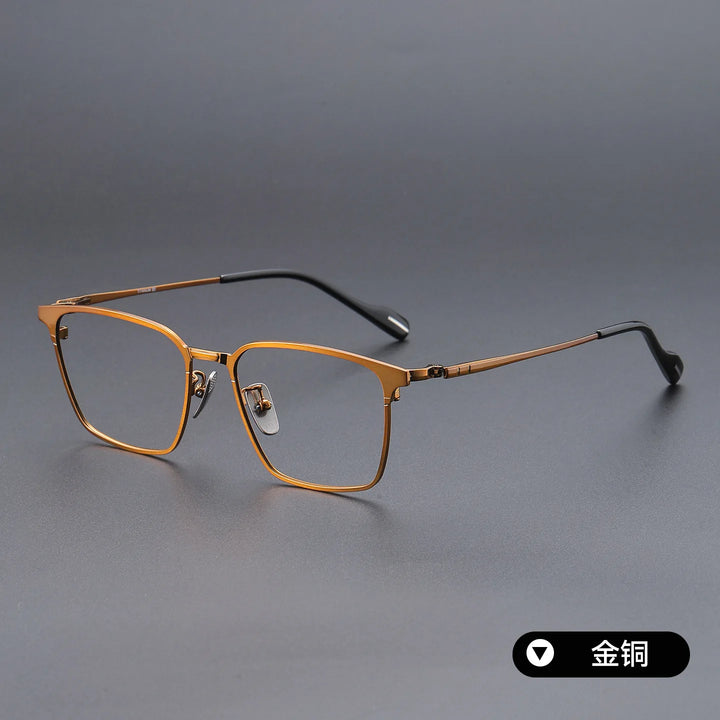Bclear Unisex Full Rim Square Titanium Eyeglasses SM-70801