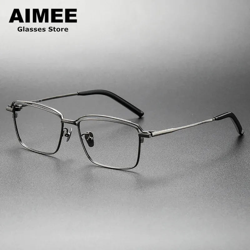 Aimee Unisex Full Rim Square Titanium Eyeglasses 19950 Full Rim Aimee   