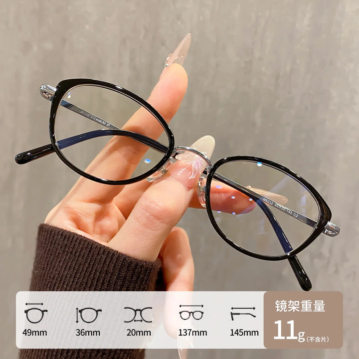 Gmei Optical M6212Y women's oval alloy TR-90 prescription eyeglasses — view 5