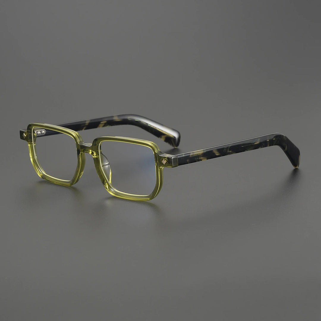 Black Mask Unisex Full Rim Big Square Acetate Eyeglasses 639645