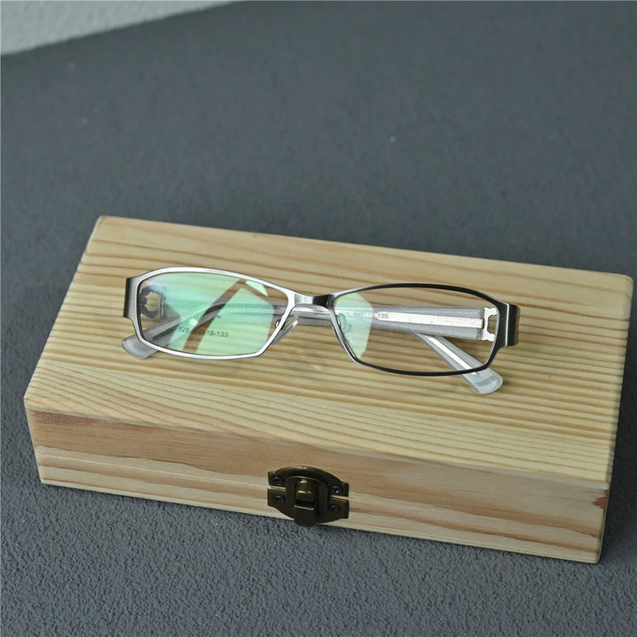 Cubojue Unisex Full Rim Rectangle Alloy Reading Glasses C628 Reading Glasses Cubojue   