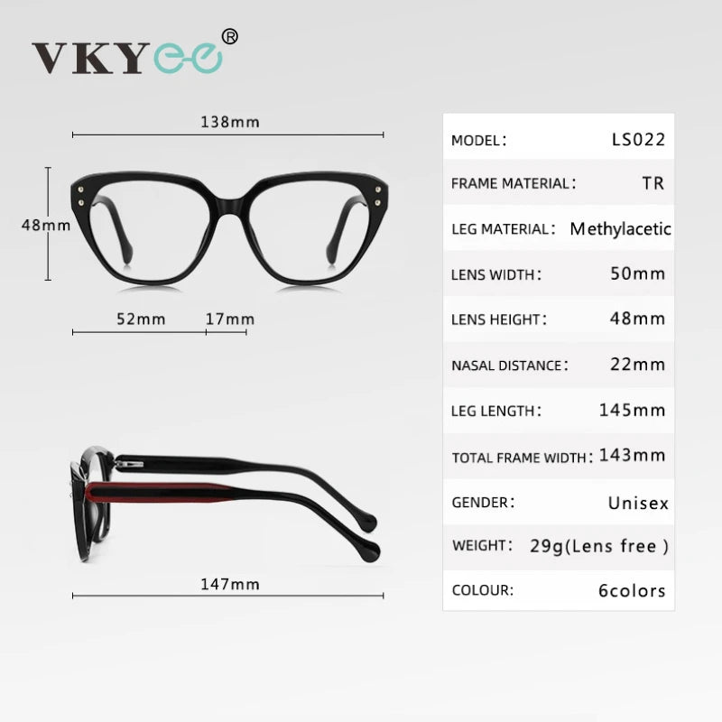 Vicky Women's Full Rim Butterfly Tr 90 Alloy Reading Glasses 46101