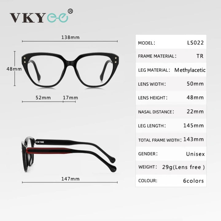 Vicky Women's Full Rim Butterfly Tr 90 Alloy Reading Glasses 46101
