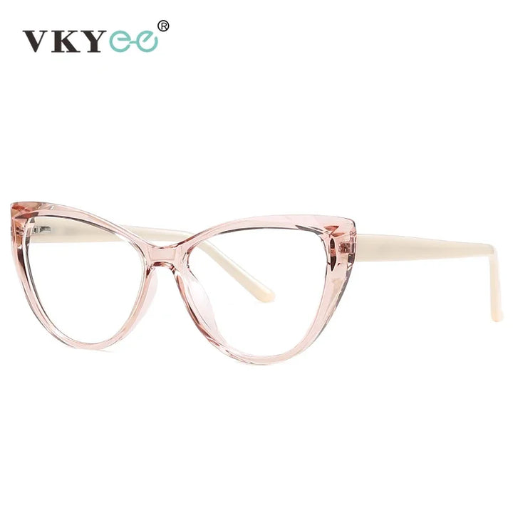 Vicky Women's Full Rim Cat Eye Tr 90 Titanium Eyeglasses 2003 Full Rim Vicky CHINA -50 PFD2003-Pink
