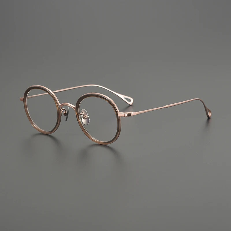 Gatenac Women's Full Rim Oval Square Acetate Titanium Eyeglasses G1583