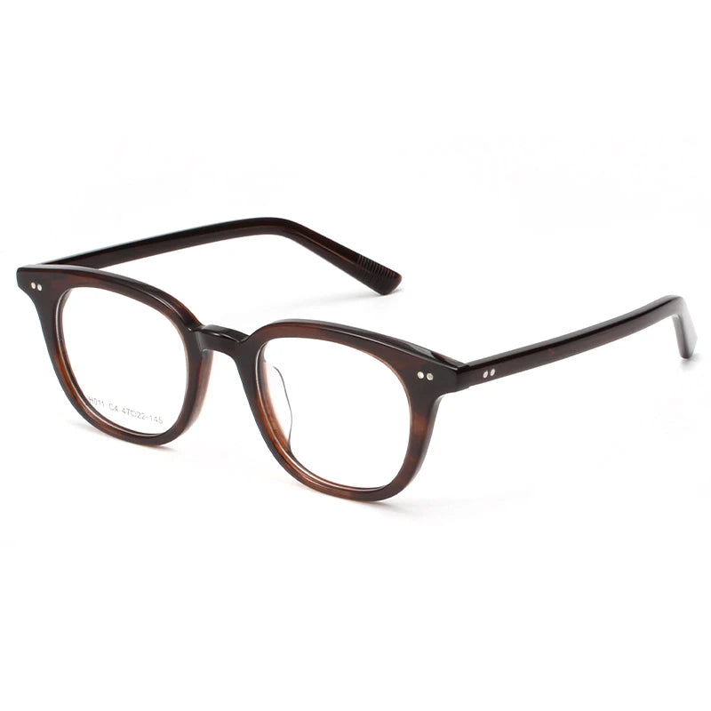 KatKani Unisex Full Rim Square Round Acetate Eyeglasses H011 Full Rim KatKani Eyeglasses   