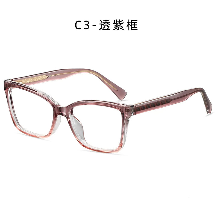 CCspace Unisex Full Rim Square Tr 90 Alloy Reading Glasses 802710