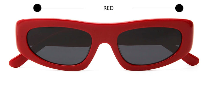Esnbie Unisex Full Rim Square Brow Line Acetate Sunglasses 240171