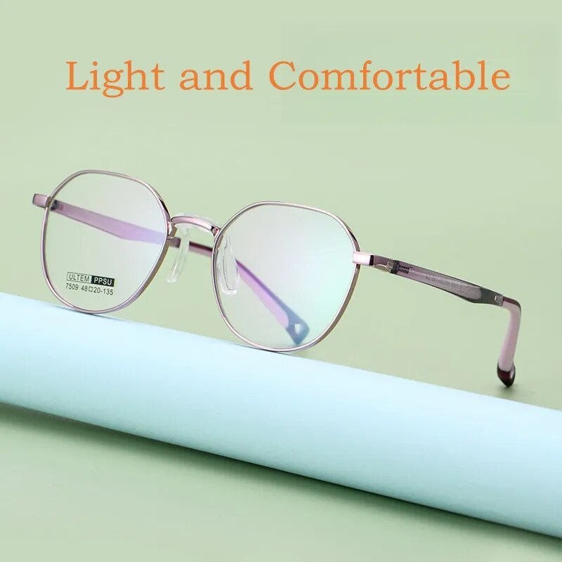 Yimaruili Unisex Children's Full Rim Square Alloy Eyeglasses 7509s Full Rim Yimaruili Eyeglasses   
