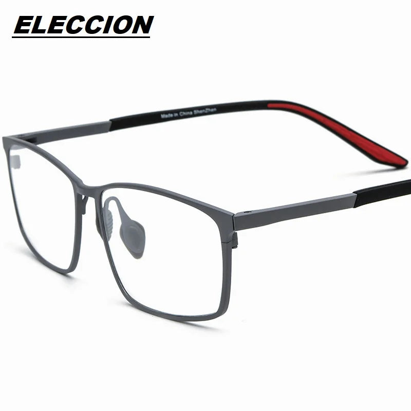 Eleccion Unisex Full Rim Square Titanium Sport Eyeglasses 17303